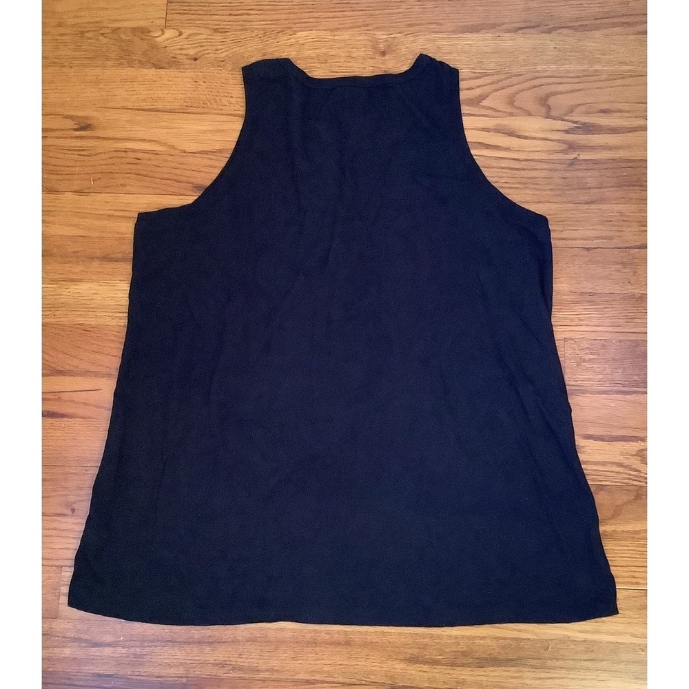 Torrid Classic Fit Sleeveless Tank Top Womens Black Ripped T-Shirt Edgy Rocker 3 - Picture 4 of 4